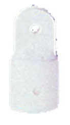Koniec rúrky Bimini 22 mm plastový biely