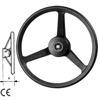 Volant z nehrdzavejúcej ocele, teak, 40 cm,