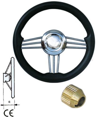 Riadidlá 3x3 špice inox čierne 35,5 cm GFN