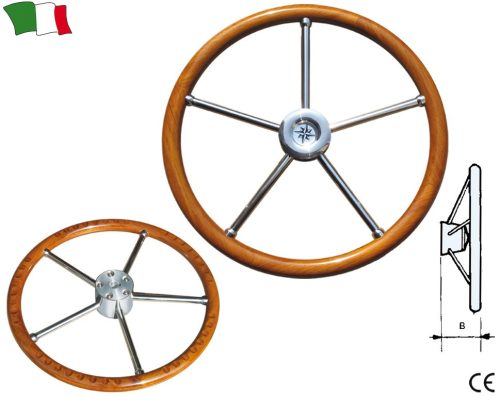 Volant z nehrdzavejúcej teakovej ocele 35 cm