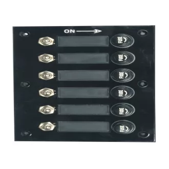 Spínací panel s 3 samostatnými poistkami