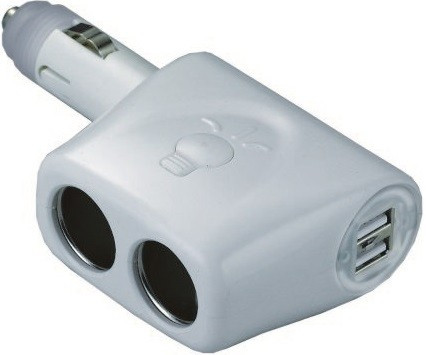 Cigaretový zapaľovač s dvojitým USB, 2-zásuvka