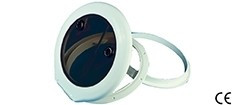 Okrúhle krycie okno 38 cm s plastovým rámom