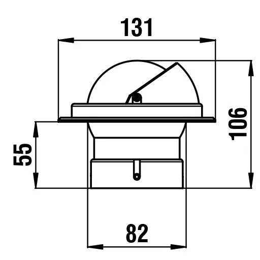 Compass Riviera BA1 vstavaný čierny 130 mm