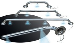 Zábradlie s LED osvetlením z nerezovej ocele 30 cm