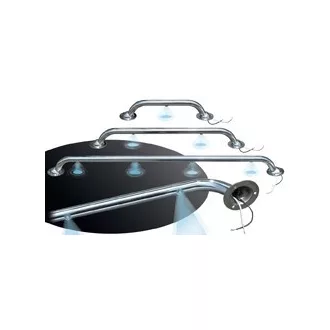 Zábradlie s LED osvetlením z nerezovej ocele 80 cm
