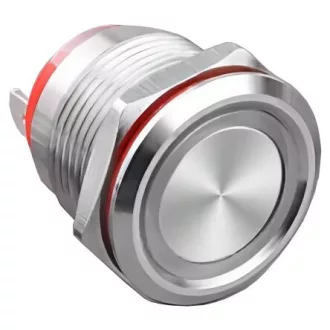 Nyomógombos kapcsoló MOM-OFF 12V LED piros EVA