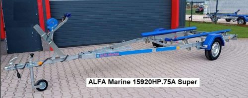 Prívesný prepravník lodí Alfa Super 750 kg bez brzdového vankúša do 5,5 m