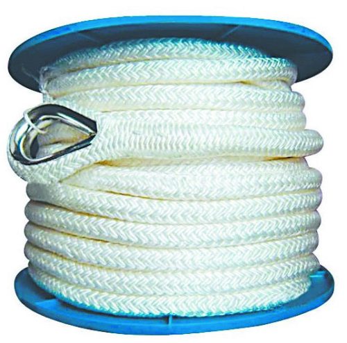 Kotviace lano s jadrom z oceľového lana PE 10 mm/30 m biele