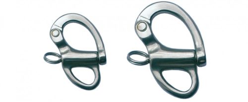 Upevňovacie očko s bezpečnostnou poistkou z nehrdzavejúcej ocele 52x33 mm