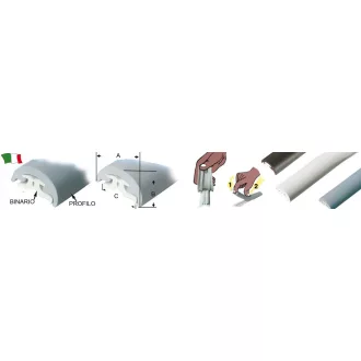 Gumový profil Radial 40 čierny 40x23 mm