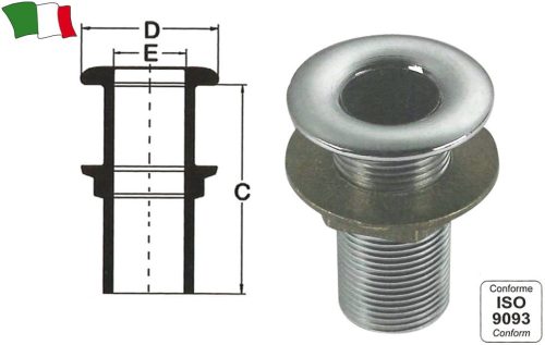 Výstupné potrubie cez oceľový kryt 1 1/4 palca