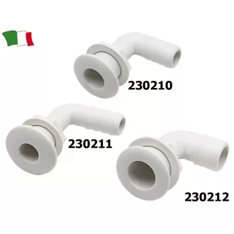 Výstupná rúrka cez kryt, 90 stupňov, plast, 20 mm