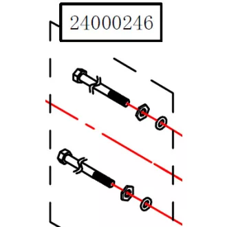   Pár upínacích skrutiek motora Haswing Cayman B55,T55, B55 GPS, B80 GPS HSW