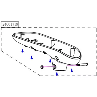 Haswing Cayman B55, B101 spodný kryt biely HSW
