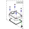 Haswing Cayman B55, B80 Kryt krytu ovládania GPS biely HSW