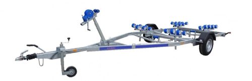 Prívesný prepravník lodí Alfa 1300 kg s brzdeným valcom do 7,4 m