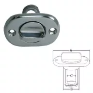 Oceľová oválna zátka na výstup vody 32 mm