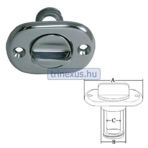 Oceľová oválna zátka na výstup vody 32 mm