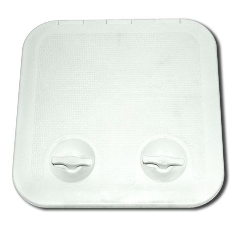 Veko úložného priestoru s dvojitou západkou ABS sivá 372x372 mm