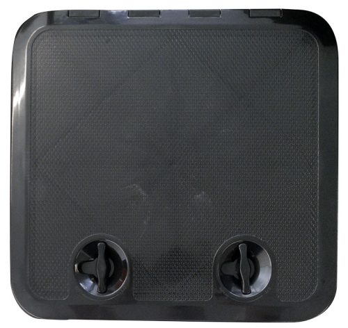 Veko úložného priestoru s dvojitým uzáverom, čierny ABS 460 x 510 mm,