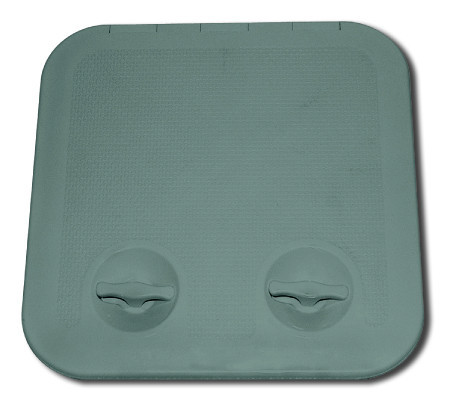 Veko úložného priestoru s dvojitým uzáverom, sivé ABS 460 x 510 mm,