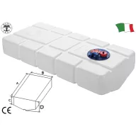   Palivová nádrž v tvare klinu na inštaláciu 86 litrov 107x50x15-23 cm