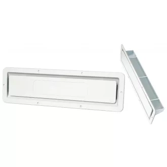 S bielou plastovou ventilačnou vložkou 420 x 120 mm