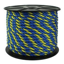 Lano PP žlto-tmavo modré 4 mm