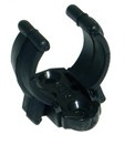 Plastový držiak svietidla čierny 17/23 mm