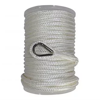   Kotviace lano s jadrom z oceľového lana PE 14 mm/40 m biele