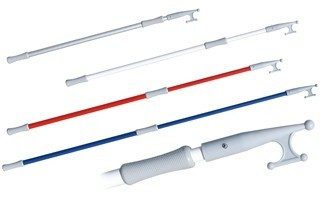 Lodný hák teleskopický sivý 120/210 cm