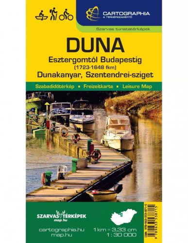 Kniha, Duna Esztergom-Budapest Turistická mapa (MAĎARSKO)