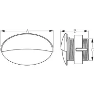 Svetlo na palube LED z nerezovej ocele zapustené 63 mm