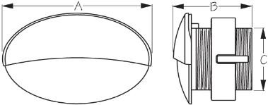 Svetlo na palube LED z nerezovej ocele zapustené 63 mm