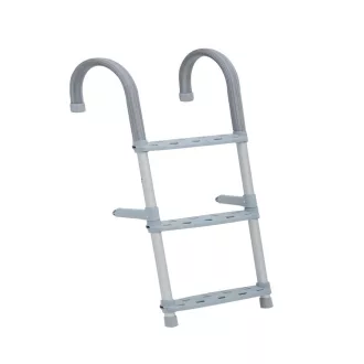 Lodný rebrík z bieleho hliníka, plastu 3 stupňov