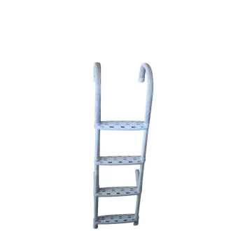 Lodný rebrík z bieleho hliníka, plastu 4 stupňov