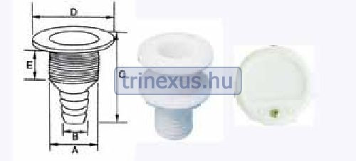 Výstup vody s plastovým náprotivkom so závitom 84 mm