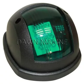 Svetlo LED zelená 112,5° závislé. v čiernom dome