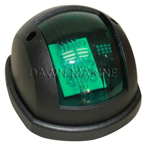 Svetlo LED zelená 112,5° závislé. v čiernom dome