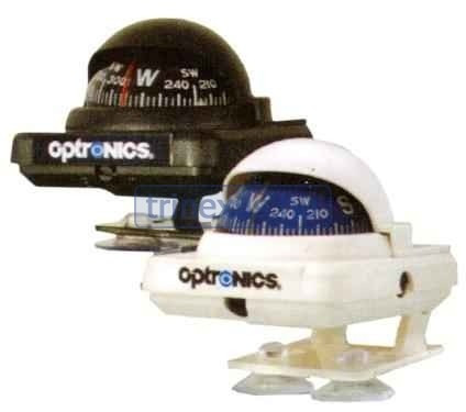 Kompas s mini základňou biely Optronics 57x63 mm