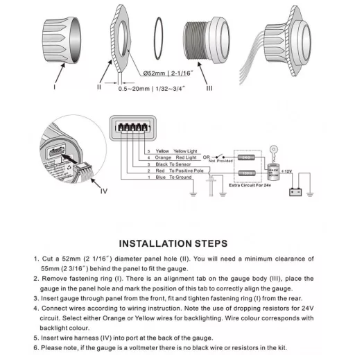 Ukazovateľ stavu paliva KUS čierny (US 240/33 OHM)