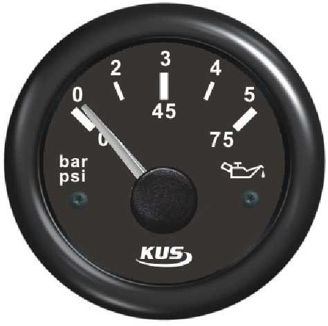 Manometer tlaku oleja KUS čierny