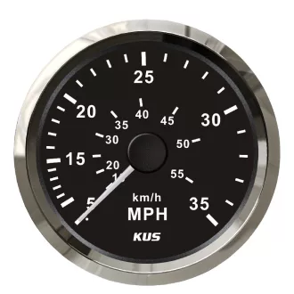 Merač rýchlosti KUS 35 MPH nerezová oceľ-čierna