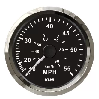 Merač rýchlosti KUS 55 MPH nerezová oceľ-čierna