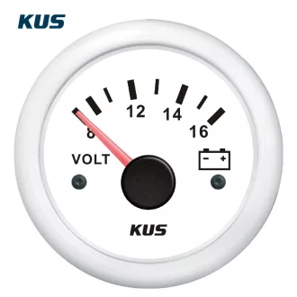 Voltmeter KUS 8-16 V biely