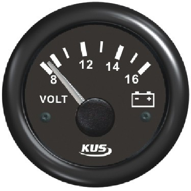 Voltmeter KUS 8-16 V biely