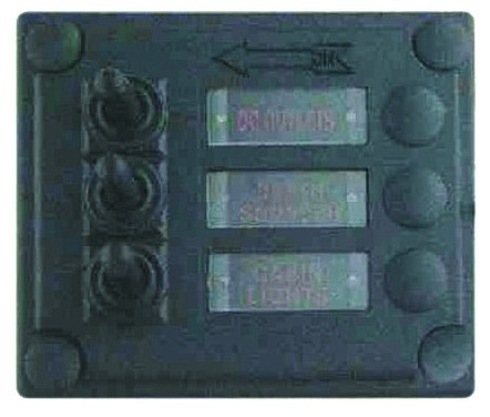 Ovládací panel LED s 3 samostatnými poistkami