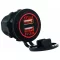 USB nabíjačka LED červená 12/24V - 3,1 A