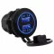 USB nabíjačka LED modrá 12/24V - 4,2 A
